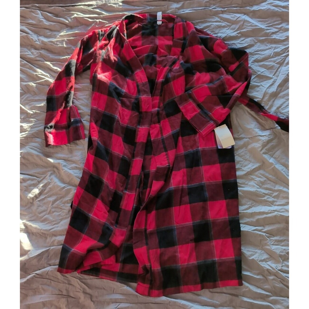 Women's Flannel Robe - Stars Above Red XS/S New